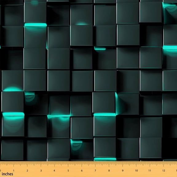 Erosebridal Neon Fabric by the Yard 1 Yard Cube Home Decor Fabric by the Yard, Forest Green