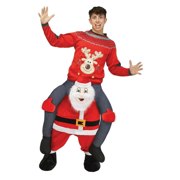 Fun World Pantalon Personnage 3D Père Noël Costume de Noël - Standard