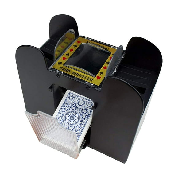 Zootealy 2 Decks Automatic Card Shuffler Automatic Playing Cards Shuffler Mixer Games Poker Sorter Machine Dispenser for Travel Home Festivals Xmas Party Battery Operated