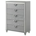 thumbnail image 4 of Coaster Veronica 5-drawer Wood Rectangular Bedroom Chest in Light Silver, 4 of 15