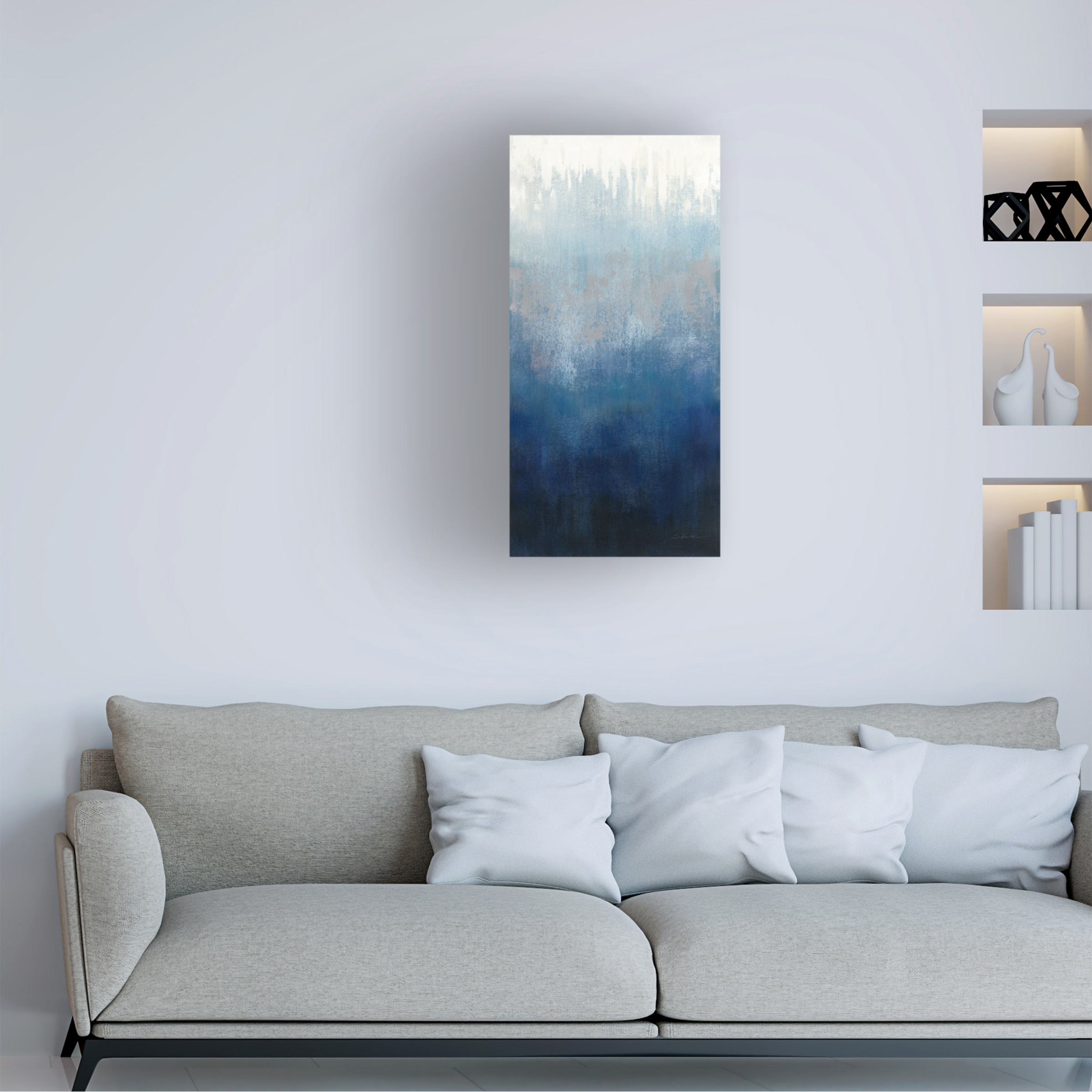 Silvia Vassileva 'Silver Wave I' Canvas Art