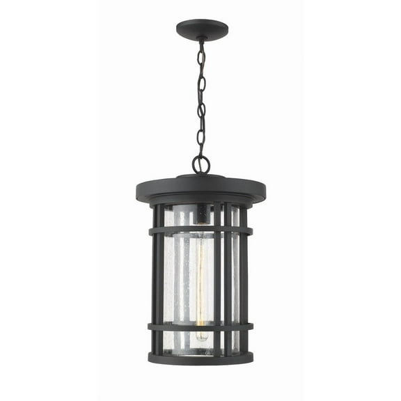 Z-Lite 570CHXL-BK Outdoor Pendant Black Aluminum Jordan Black