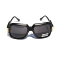 thumbnail image 2 of V.W.E. Large Classic Retro Square Frame Sunglasses with Gold Accent, 2 of 3