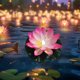 thumbnail image 1 of Luz LED flotante, bombilla sensible al agua, lámpara de loto para piscina, energía solar, luz para el festival Diwali, para río, luces decorativas para agua, luz exterior, luz de jardín, luz, 1 of 9