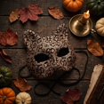 thumbnail image 5 of Masquerade Mask Black and Gold Cat Face Design 1 Pack for Masquerade Party Halloween Mardi Gras Events, 5 of 6