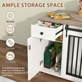 thumbnail image 4 of JOIVI 44" Dog Crate Furniture with Sliding Barn Door, Wooden Dog Kennel with Drawer and Storage Cabinet, White, 4 of 9