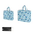 thumbnail image 3 of Wobogo Blue Crabs Corduroy Tote Bag for Women Travel Crossbody Bag Purse Women Shoulder Bags Work Handbags Daily Commuter Bag 10.2×9inch, 3 of 8