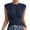 Navy, variant on SHTXOZHI Womens Ruched Front T-Shirts Short Sleeve Crew Neck Drawstring Back Tops Casual Dressy Basic Blouses