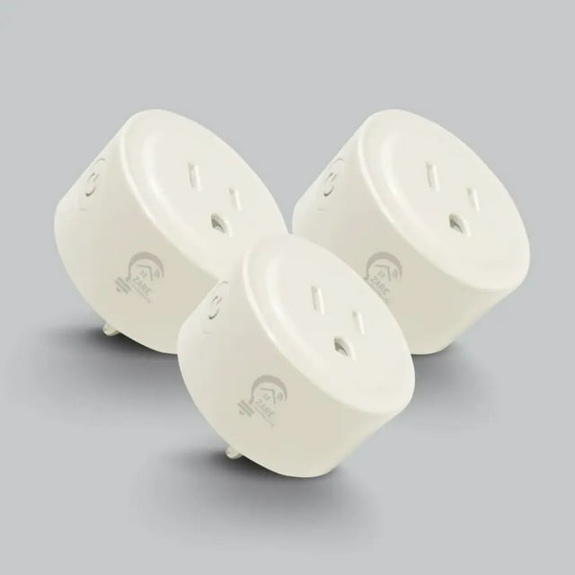 Zare Smart Mini Plug with Power Monitoring, 15A Smart Home Plug, Alexa & Google Assistant Compatible, 3 Pack