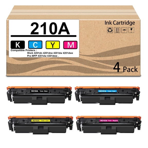 210A toner cartridge W2100A W2101A W2102A W2103A for Pro 4201 4301 printer(4 Pack)
