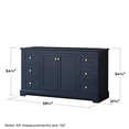 thumbnail image 5 of Wyndham Collection 60" Wood Single Bathroom Vanity in without Mirror Gray, 5 of 7
