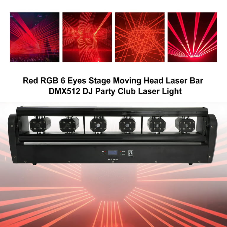 6 Eyes Fully RGB Laser for Stage DJ Club Disco Lighting Event Show Moving  Head