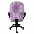thumbnail image 3 of Oriental Office Chair Slipcover, Monochrome Design Folkloric Motif Illustration, Protective Stretch Decorative Fabric Cover, Standard Size, Pastel Purple Mauve, by Ambesonne, 3 of 5