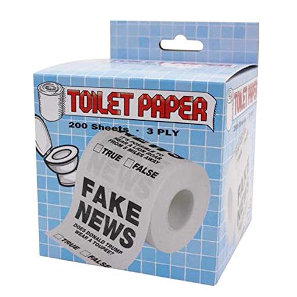 Fake News Design Toilet Paper Roll Tissue Novelty Gift