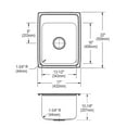 thumbnail image 2 of Elkay, DLR1722103 , 18 Gauge Stainless Steel 17" x 22" x 10.125" Single Bowl Drop-in Kitchen Sink, Sinks, 2 of 2