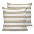 thumbnail image 7 of Minimalist Khaki and White Stripes Outdoor Pillow Covers Waterproof Throw Pillow Cover 20x20in Set of 2,Square Decorative Pillowcases Cushion Case for Patio Sofa Couch,Modern Geometric Lines Art, 7 of 7