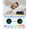 thumbnail image 5 of Retro Digital Alarm Clocks for Bedrooms with Large Numbers, Desk Clock with Wireless Charging Station, 7 Mood Lights, Dimmer, Snooze, 12/24H, Loud Alarm Clock for Heavy Sleepers Adults, Vintage Décor, 5 of 7