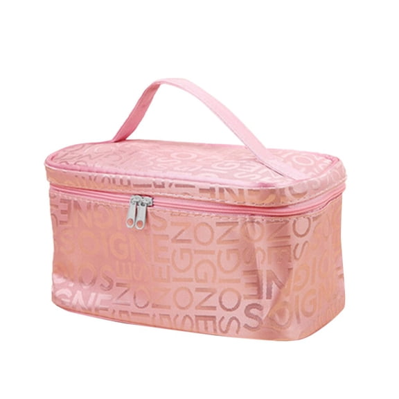 Xoxingysm Makeup Bag,Cosmetic Bag,Letter Cosmetic Bag Fashion Square Travel Portable Storage Wash Bag