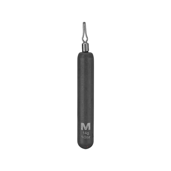 Mustad Skinny Drop Shot Weight 1/2oz Tungsten Black 2PK