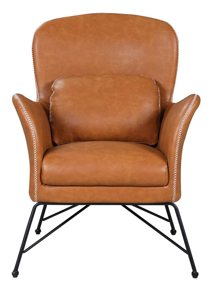 camel accent chair