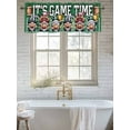 thumbnail image 6 of IT'S GAME Valances for Windows TIME Rugby Sport Hat Gnome Retro Green Modern Kitchen Valance Curtain Rod Pocket Small Curtains for Cafe Bathroom Laundry Basement 42" x 12", 6 of 8