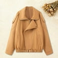 thumbnail image 3 of Women's Jackets Women's Outerwear Women's Autumn And Winter Loose Collar Suede Casual Jacket Jacket, 3 of 6