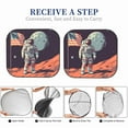 thumbnail image 3 of Yiaed Astronaut With American Flag Print Car Front Windshield Sun Shade,Foldable Anti-UV Car Sunshade for Front Window for Most Vehicles-Medium, 3 of 5