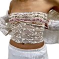 thumbnail image 1 of Hauts Tube Sans Bretelles en Dentelle Transparente pour Femmes, Bandeau d'Été Sans Manches, 1 of 5