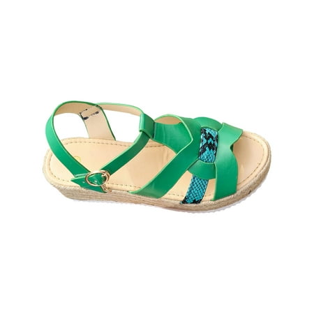 

Trendy Strappy Wedge Sandal Espadrilles Dressy Platform Wedge Sandals Casual Slip on Open Toe Beach Summer Sandals
