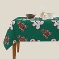 thumbnail image 3 of Wukai Gingerbread Snowman Cookies Waterproof Tablecloth for Kitchen Dining, Fits Square Tables for 2-4 Seats -60"x60", 3 of 7