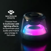 Monster Mag Flux Magnetic Bluetooth Speaker, 5W Portable Wireless Speaker with Multicolor LED Lighting, Magnetic Base & TWS Pairing, MicroSD Playback