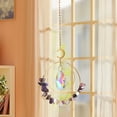 thumbnail image 5 of Clearance! Top Glass Double Rings Moon for Car Chandelier Garden Window Hanging Ornament Rainbow Maker Colorful Home Decor Housewarming Gifts 1X Crystal Pendant, 5 of 5