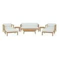 thumbnail image 3 of Bayport 8 Piece Outdoor Patio Teak Set - Natural White, 3 of 11
