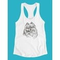 thumbnail image 3 of Pomeranian In Sketch Style Tank Women -Image by Shutterstock, Female x-Large, 3 of 4