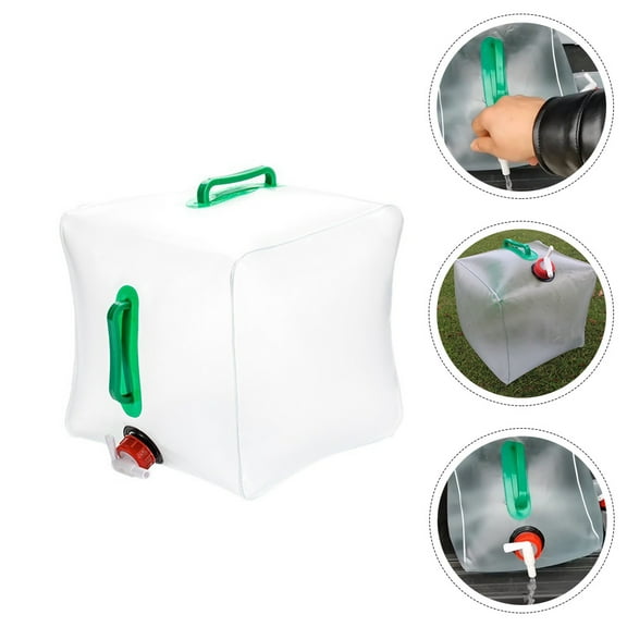 OATIPHO Professional Transparent Water Bag Foldable Camping Water Container with Large Handle for Outdoor Use