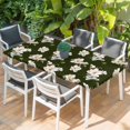 thumbnail image 2 of Farmhouse Flowers Table Cloths for 4 Foot Rectangle Tables, Modern Abstract Country Chic Floral Leaf Patio Waterproof Elastic Fitted Tablecloths, Washable Rectangular Table Cover for Camping, 2 of 8