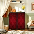 thumbnail image 6 of 4 Drawer Vertical Storage Dresser Seamless ornamental floral with Wood Top Fabric Pull Drawers, 6 of 8