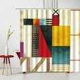 thumbnail image 4 of Geometry Old Fashid Retro Style Shower Curtain Creativity Waterproof Kitchen Curtain Polyester Fabric Bathtub ration, 4 of 6
