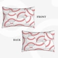 thumbnail image 4 of Haiem Pillowcase for Hair and Skin Queen - Baseballs Printed Soft Pillowcase with Envelope Closure-20"x30", 4 of 9