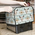 thumbnail image 2 of Toaster Covers 2 Slice, bull cow skull boho print Waterproof Bread Machine Cover Fits for Standard 2 Slice Toasters, Home Decor Toaster Protection with Hanging Rope, 2 of 7