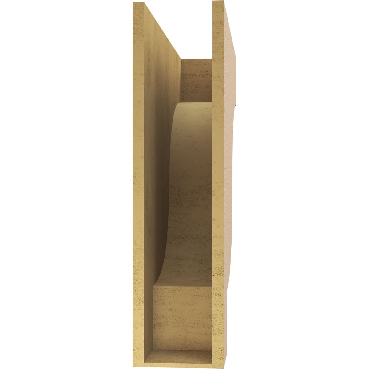8"W x 32"D x 32"H Thin Newport Rough Cedar Woodgrain TimberThane Corbel, Primed Tan