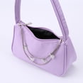 thumbnail image 2 of Bolso Vintage mariposa cadena Color puro Mini mujer PU cuero axila bolso, 2 of 4