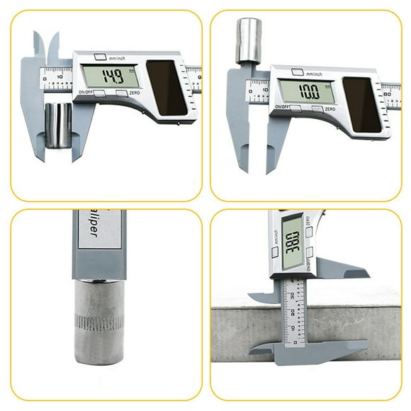 Solar Caliper, Metric To Imperial Conversion Digital Caliper for for Length Measurement