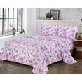 thumbnail image 7 of 100% Cotton Sheets Queen Size Set, 4 Pieces, Soft & Breathable Percale Weave Bedding, Deep Pocket 16", Hotel Standard, Crisp Cool Feeling, Durable, Perfect Floral Bed Sheet, Lilac Floral, 7 of 7