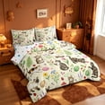 thumbnail image 2 of meiyoeat spring Garden Kitten 7-Piece Twin Bedding,Floral Cat Print Bedding Comforter Set,Reversible, 2 of 7