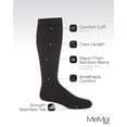 thumbnail image 3 of MeMoi Men's Bamboo Blend Solid Ribbed Crew Socks - Mens - Male (9-11, Black), 3 of 8