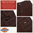 thumbnail image 4 of Dickies Womens Work Pants - Twill Cotton Slim Fit Roll Hem Carpenter Pants for Women with Pockets, 4 of 7