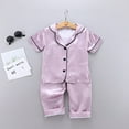 thumbnail image 4 of Toddler Baby Girls' Pajama Boy Short Sleeve Cartoon Tops+Pants Sleepwear Outfits Pajamas for Girls Size 18-24 Months, 4 of 4