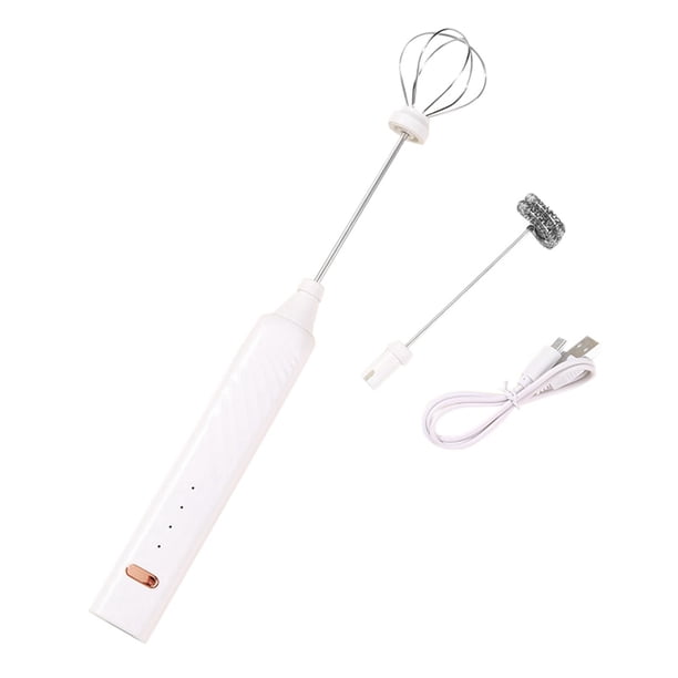 Batidor de huevos eléctrico de 3 velocidades, inalámbrico, para hornear, espumador de leche, multifunción, doble cabezal, USB, eléctrico, para café y leche