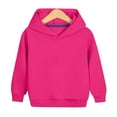 thumbnail image 5 of MLQIDK Girls Black Hoodie Kids Girls Sweatshirt Long Sleeve Solid Color Cute Plain Hoodie Pullover Cute 10-12 Years Kids Clothes 120(5-6 Years), 5 of 6